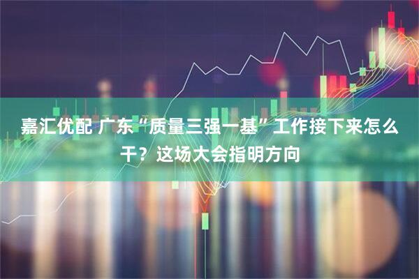 嘉汇优配 广东“质量三强一基”工作接下来怎么干？这场大会指明方向